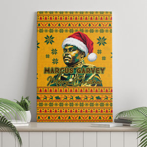 Marcus Garvey Christmas Canvas Wall Art Inspirational History Quote Ugly Knitted Pattern Festive