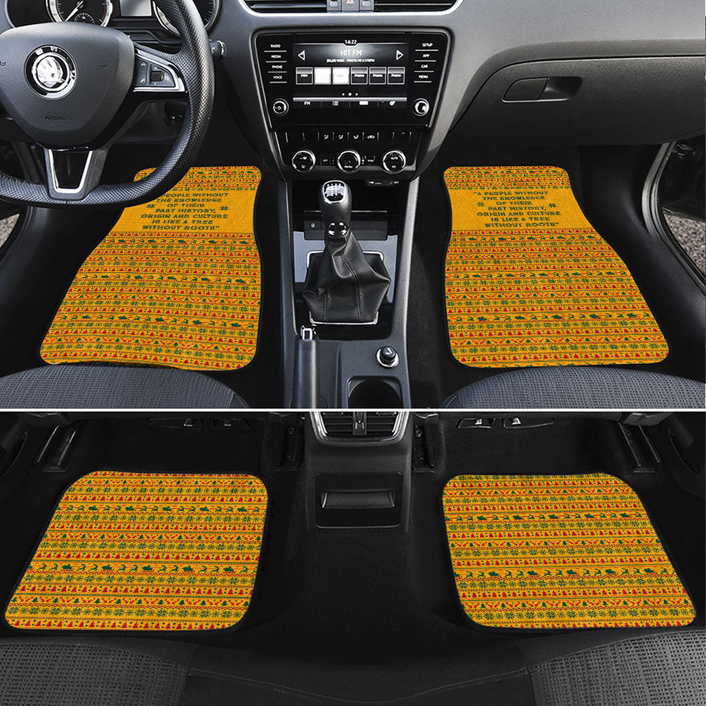 Marcus Garvey Christmas Car Mats Inspirational History Quote Ugly Knitted Pattern Festive