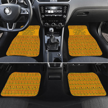 Marcus Garvey Christmas Car Mats Inspirational History Quote Ugly Knitted Pattern Festive