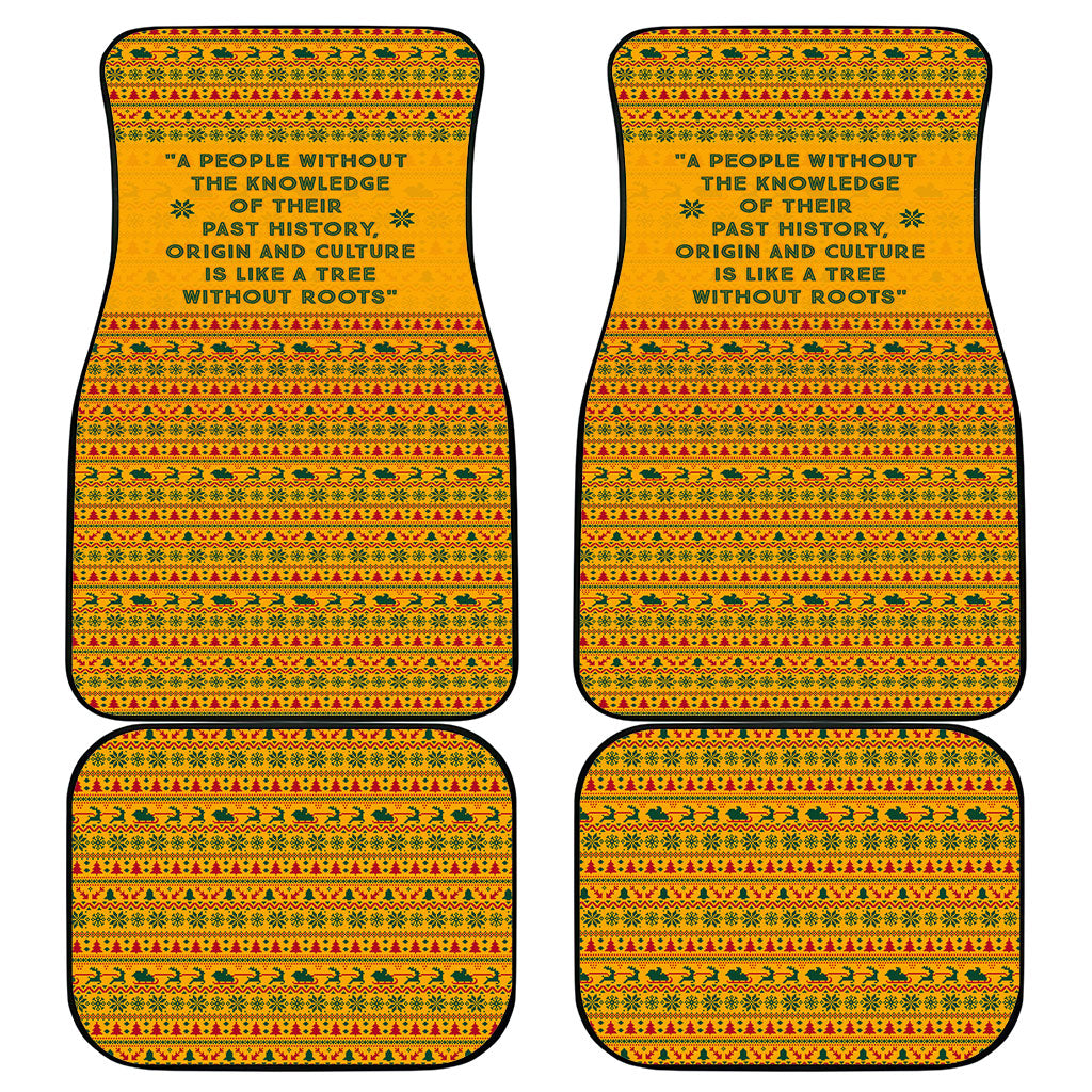 Marcus Garvey Christmas Car Mats Inspirational History Quote Ugly Knitted Pattern Festive