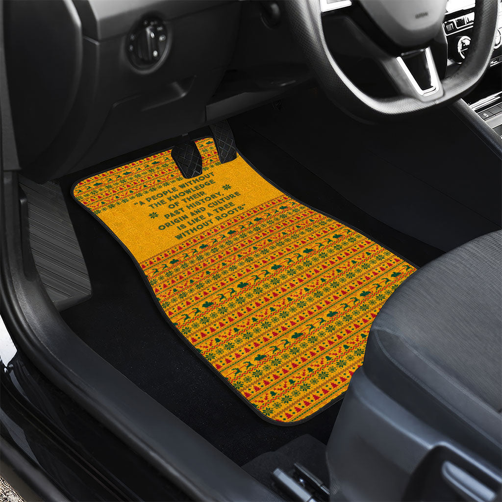 Marcus Garvey Christmas Car Mats Inspirational History Quote Ugly Knitted Pattern Festive