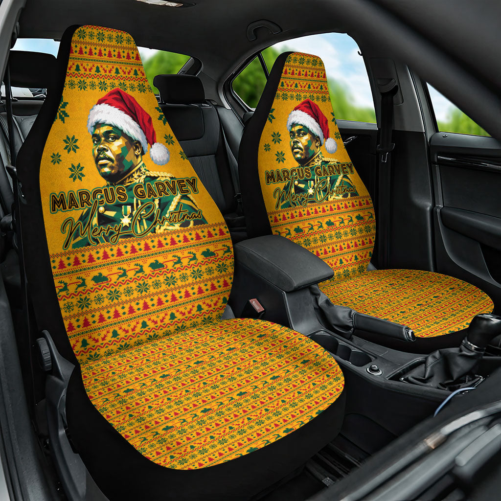 Marcus Garvey Christmas Car Seat Cover Inspirational History Quote Ugly Knitted Pattern Festive