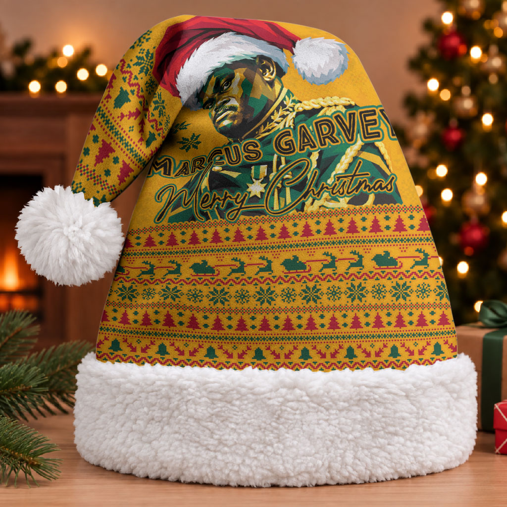 Marcus Garvey Christmas Santa Hat Inspirational History Quote Ugly Knitted Pattern Festive