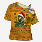 Marcus Garvey Christmas Cross Shoulder Shirt Inspirational History Quote Ugly Knitted Pattern Festive