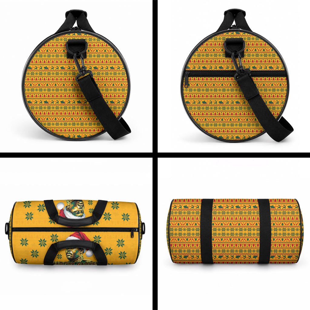 Marcus Garvey Christmas Duffle Bag Inspirational History Quote Ugly Knitted Pattern Festive