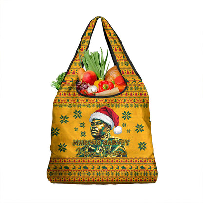 Marcus Garvey Christmas Grocery Bag Inspirational History Quote Ugly Knitted Pattern Festive