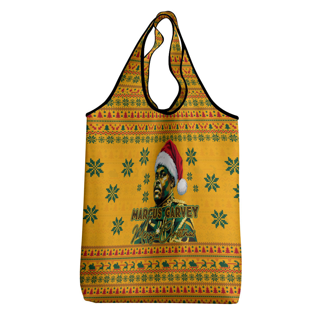 Marcus Garvey Christmas Grocery Bag Inspirational History Quote Ugly Knitted Pattern Festive