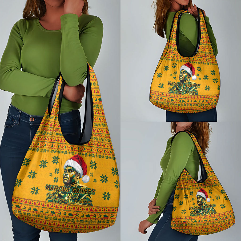 Marcus Garvey Christmas Grocery Bag Inspirational History Quote Ugly Knitted Pattern Festive