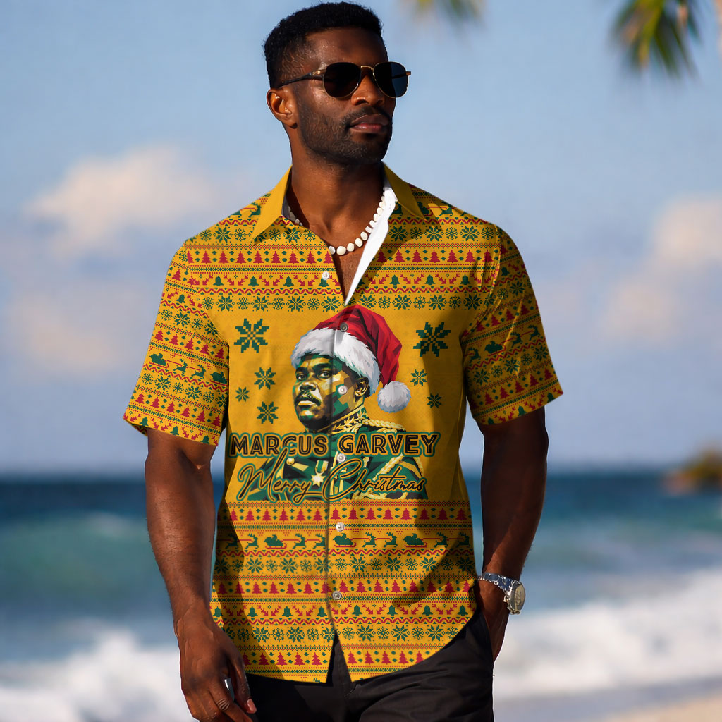 Marcus Garvey Christmas Hawaiian Shirt Inspirational History Quote Ugly Knitted Pattern Festive