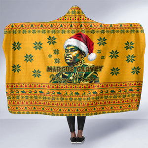 Marcus Garvey Christmas Hooded Blanket Inspirational History Quote Ugly Knitted Pattern Festive