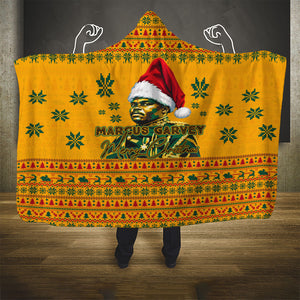 Marcus Garvey Christmas Hooded Blanket Inspirational History Quote Ugly Knitted Pattern Festive