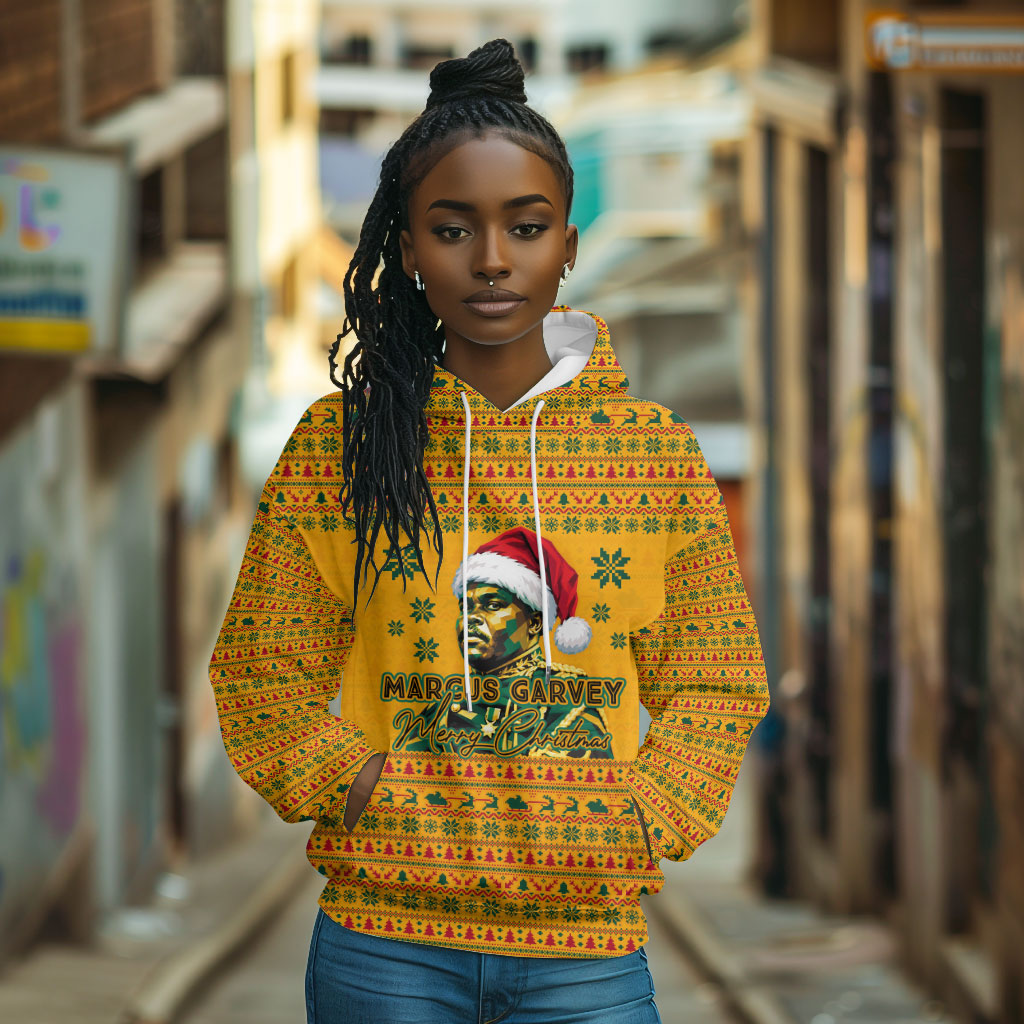 Marcus Garvey Christmas Hoodie Inspirational History Quote Ugly Knitted Pattern Festive