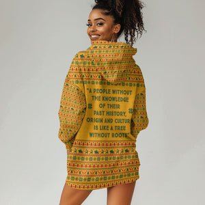 Marcus Garvey Christmas Hoodie Dress Inspirational History Quote Ugly Knitted Pattern Festive
