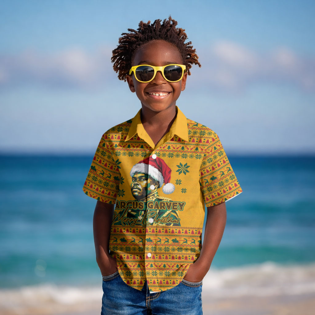 Marcus Garvey Christmas Kid Hawaiian Shirt Inspirational History Quote Ugly Knitted Pattern Festive