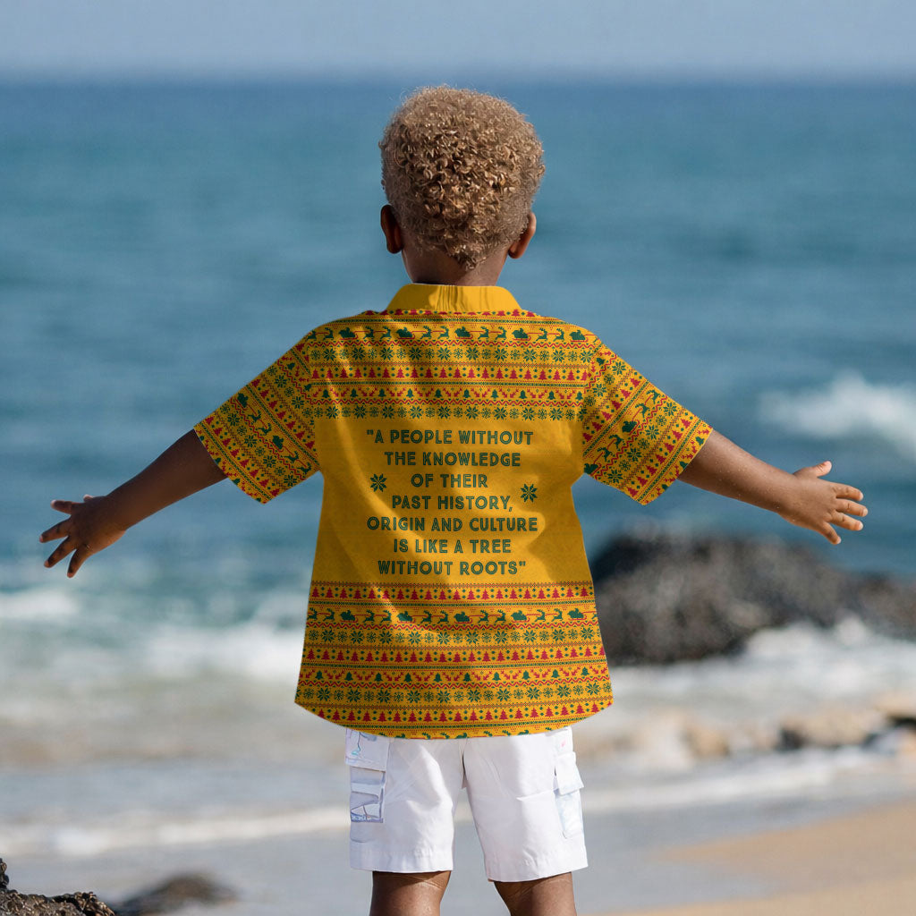Marcus Garvey Christmas Kid Hawaiian Shirt Inspirational History Quote Ugly Knitted Pattern Festive