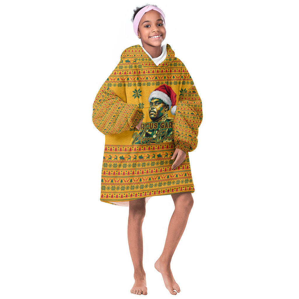 Marcus Garvey Christmas Kid Wearable Blanket Hoodie Inspirational History Quote Ugly Knitted Pattern Festive