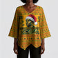 Marcus Garvey Christmas Kimono Sleeve Blouse Inspirational History Quote Ugly Knitted Pattern Festive
