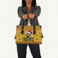Marcus Garvey Christmas Leather Bag Inspirational History Quote Ugly Knitted Pattern Festive