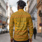Marcus Garvey Christmas Long Sleeve Button Shirt Inspirational History Quote Ugly Knitted Pattern Festive