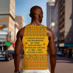 Marcus Garvey Christmas Men Tank Top Inspirational History Quote Ugly Knitted Pattern Festive