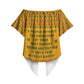Marcus Garvey Christmas Off Shoulder Wrap Waist Top Inspirational History Quote Ugly Knitted Pattern Festive