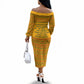 Marcus Garvey Christmas Off The Shoulder Long Sleeve Dress Inspirational History Quote Ugly Knitted Pattern Festive