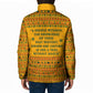 Marcus Garvey Christmas Padded Jacket Inspirational History Quote Ugly Knitted Pattern Festive