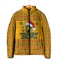 Marcus Garvey Christmas Padded Jacket Inspirational History Quote Ugly Knitted Pattern Festive