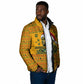 Marcus Garvey Christmas Padded Jacket Inspirational History Quote Ugly Knitted Pattern Festive