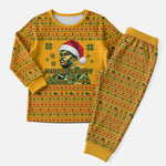 Marcus Garvey Christmas Pajama Set Inspirational History Quote Ugly Knitted Pattern Festive