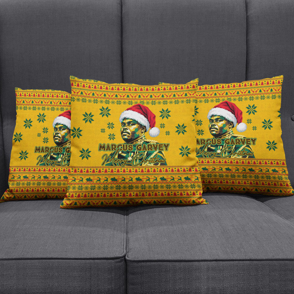 Marcus Garvey Christmas Pillow Cover Inspirational History Quote Ugly Knitted Pattern Festive