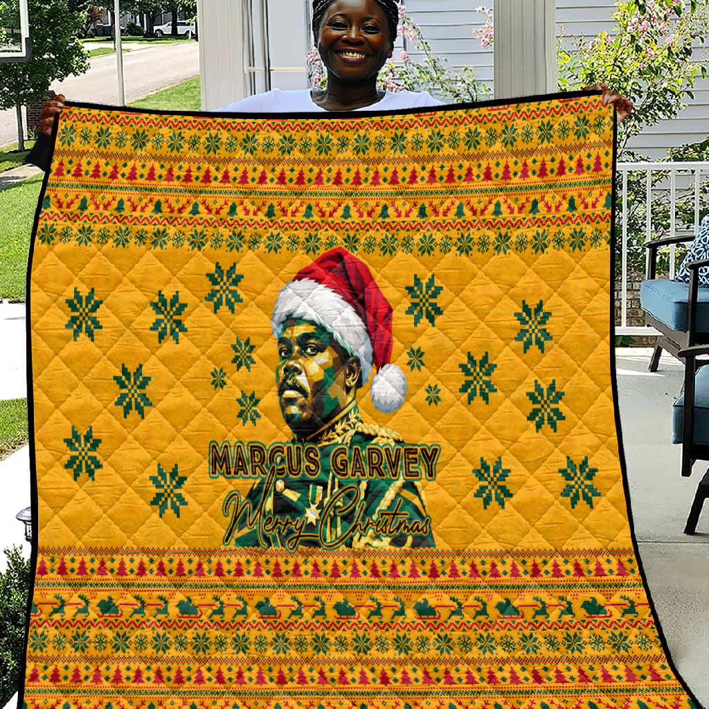 Marcus Garvey Christmas Quilt Inspirational History Quote Ugly Knitted Pattern Festive