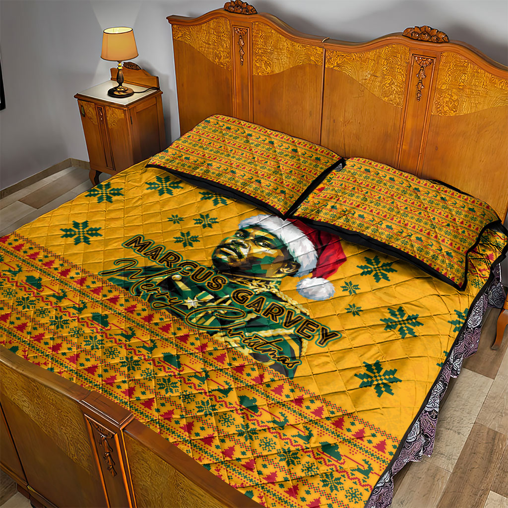 Marcus Garvey Christmas Quilt Bed Set Inspirational History Quote Ugly Knitted Pattern Festive