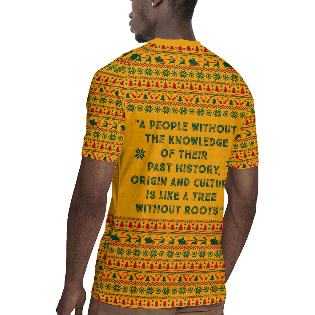 Marcus Garvey Christmas Rugby Jersey Inspirational History Quote Ugly Knitted Pattern Festive