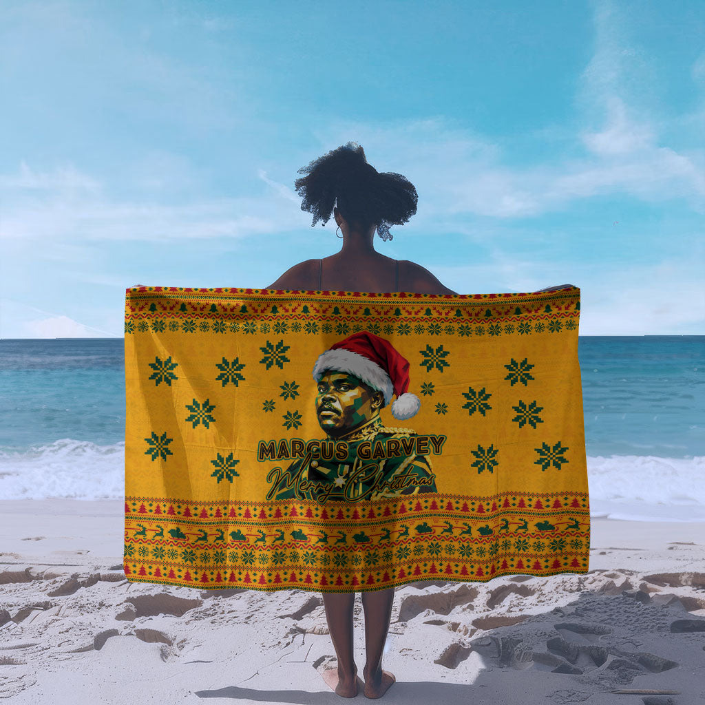Marcus Garvey Christmas Sarong Inspirational History Quote Ugly Knitted Pattern Festive