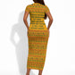 Marcus Garvey Christmas Short Sleeve Bodycon Dress Inspirational History Quote Ugly Knitted Pattern Festive