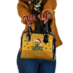 Marcus Garvey Christmas Shoulder Handbag Inspirational History Quote Ugly Knitted Pattern Festive