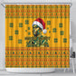 Marcus Garvey Christmas Shower Curtain Inspirational History Quote Ugly Knitted Pattern Festive