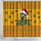 Marcus Garvey Christmas Shower Curtain Inspirational History Quote Ugly Knitted Pattern Festive