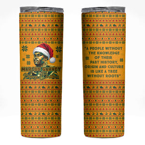 Marcus Garvey Christmas Skinny Tumbler Inspirational History Quote Ugly Knitted Pattern Festive