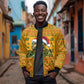 Marcus Garvey Christmas Sleeve Zip Bomber Jacket Inspirational History Quote Ugly Knitted Pattern Festive