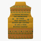 Marcus Garvey Christmas Sleeveless Puffer Jacket Inspirational History Quote Ugly Knitted Pattern Festive