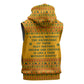 Marcus Garvey Christmas Sleeveless Zip Hoodie Inspirational History Quote Ugly Knitted Pattern Festive