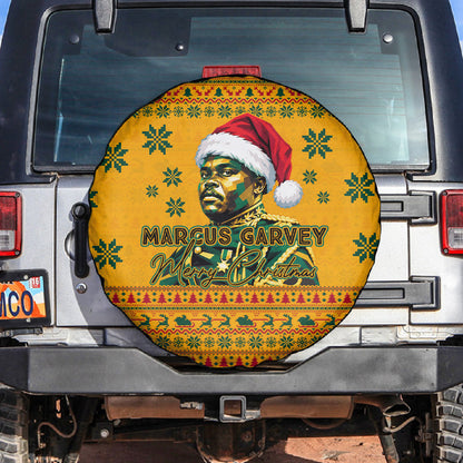 Marcus Garvey Christmas Spare Tire Cover Inspirational History Quote Ugly Knitted Pattern Festive