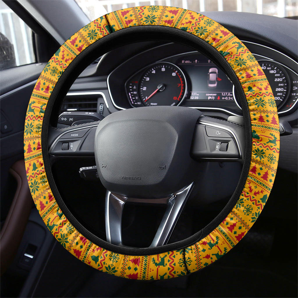 Marcus Garvey Christmas Steering Wheel Cover Inspirational History Quote Ugly Knitted Pattern Festive