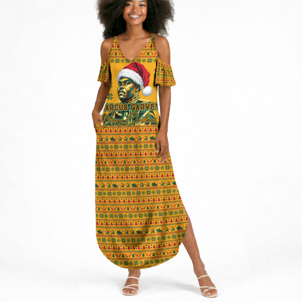 Marcus Garvey Christmas Summer Maxi Dress Inspirational History Quote Ugly Knitted Pattern Festive