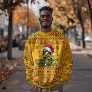 Marcus Garvey Christmas Sweatshirt Inspirational History Quote Ugly Knitted Pattern Festive