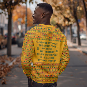Marcus Garvey Christmas Sweatshirt Inspirational History Quote Ugly Knitted Pattern Festive