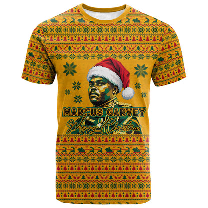 Marcus Garvey Christmas T shirt Inspirational History Quote Ugly Knitted Pattern Festive
