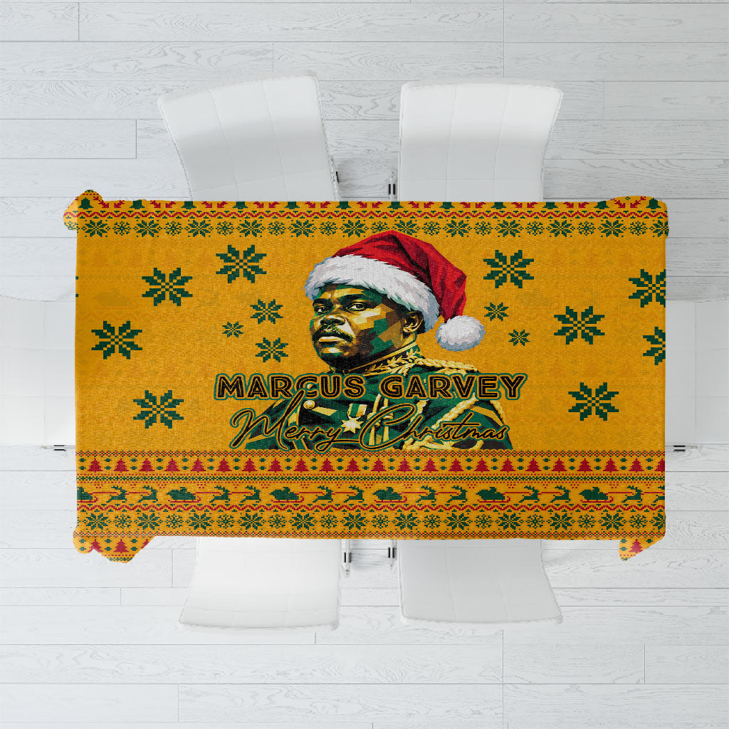 Marcus Garvey Christmas Tablecloth Inspirational History Quote Ugly Knitted Pattern Festive